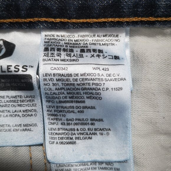 Levi's 569 Men's Size 42/32 Medium Wash Straight Legs Blue Jeans - Picture 6 of 14